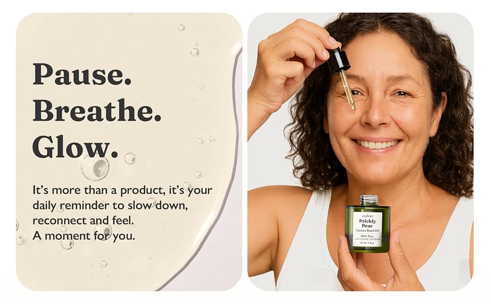 A Soulssier customer using prickly pear seed oil as part of her daily ritual